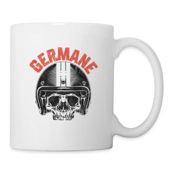 German Skull Motorradhelm Germane - Tasse - Weiß - Rechts
