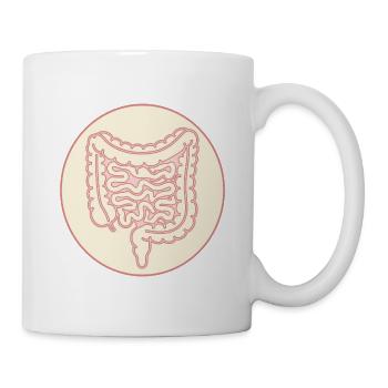INTESTIN GROS INTESTIN INTESTIN GRÊLE - Mug blanc - blanc - Droite
