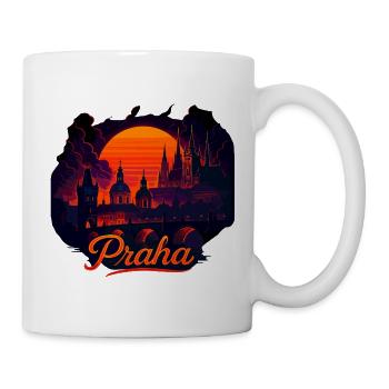 Praha Evening Light Skyline Sunset Gift - Mug - white - Right