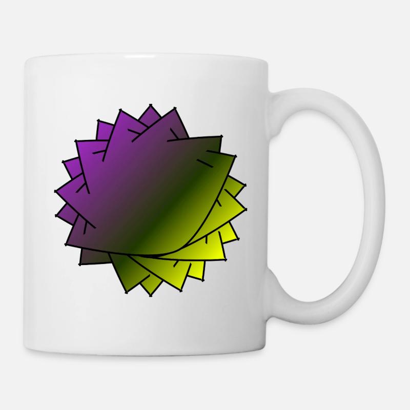 Spirale de feuilles dégradée - Mug blanc - blanc