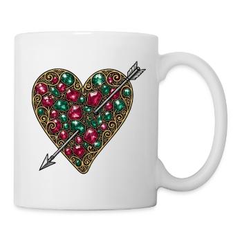 Herz Juwel Liebe - Tasse - Weiß - Rechts
