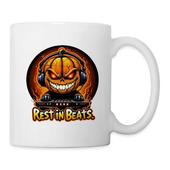 Reposez-vous dans Beats Pumpkin DJ - Mug blanc - blanc - Droite