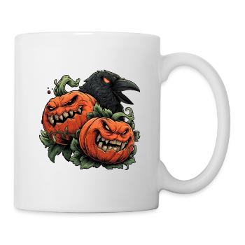 Pumpkin Duo and Crow Night - Mug - white - Right