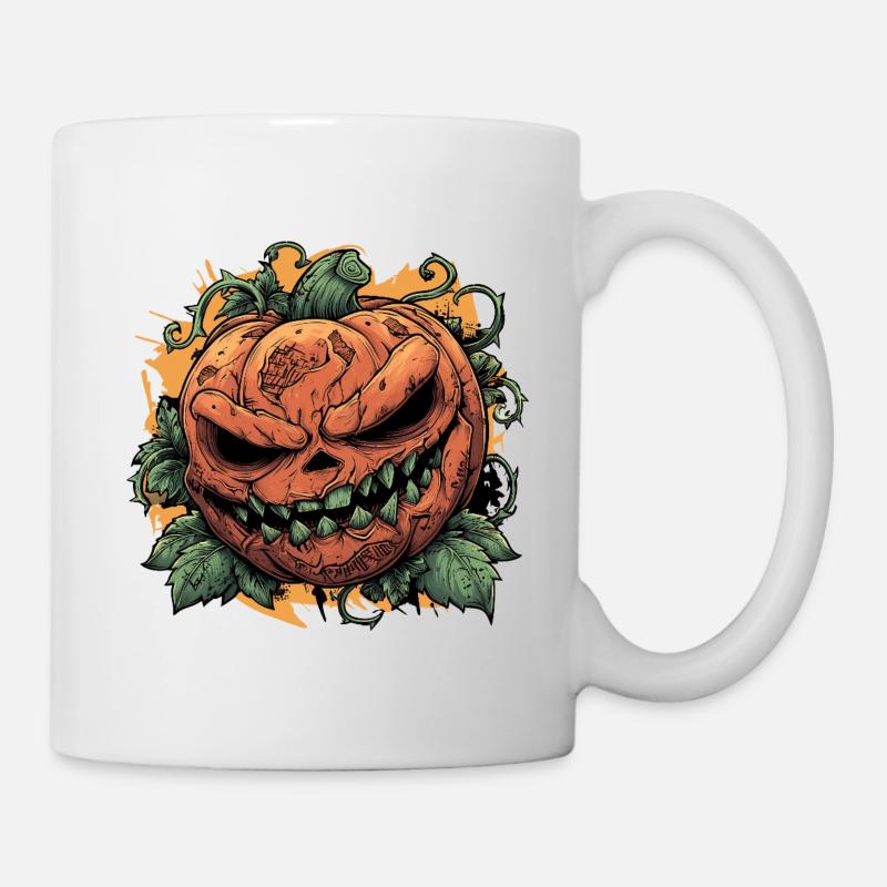 Sinister Pumpkin Vines - Mug - white