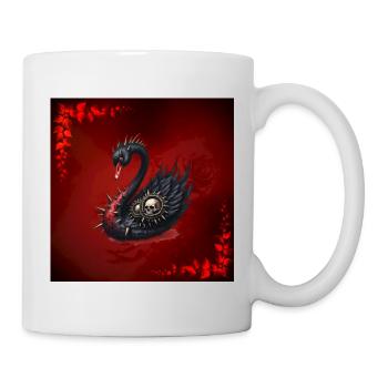 Cygne noir avec des épines - Mug blanc - blanc - Droite
