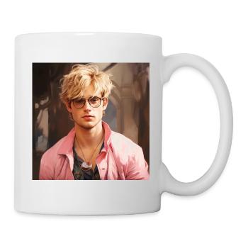 Pastel portrait in surfer look - Mug - white - Right