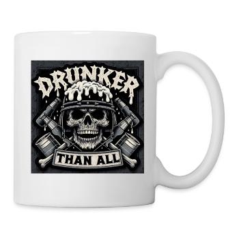 Drunker Than All Schädel - Tasse - Weiß - Rechts