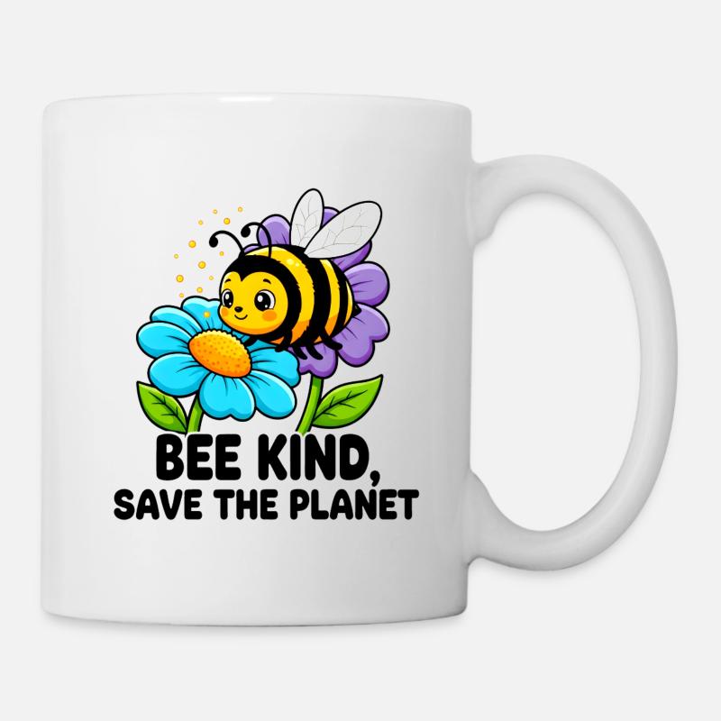 Bee saves the planet - Mug - white