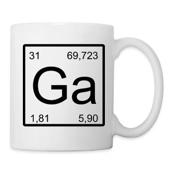 Tableau périodique des symboles du gallium - Mug blanc - blanc - Droite