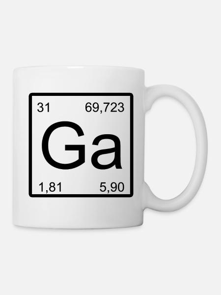 Tableau périodique des symboles du gallium - Mug blanc - blanc