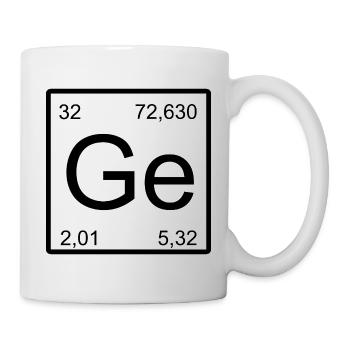 Germanium Ge Minimal Chemie Typografie - Tasse - Weiß - Rechts
