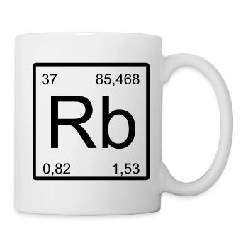 Rubidium Symbol Typography Design - Mug - white - Right