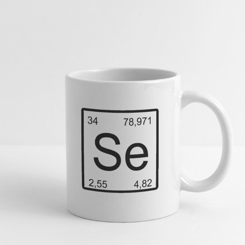 Conception d’éléments en sélénium se – Esthétique chimique Mug blanc
