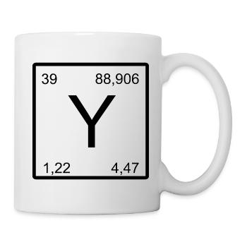 Symbolisme de l’yttrium en disposition minimale - Mug blanc - blanc - Droite
