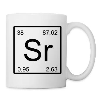 Strontium Sr Element Symbol Minimal Design - Mug - white - Right