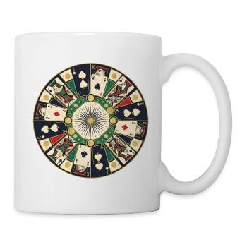 Circle Design Casino Card Game - Mug - white - Right