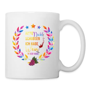 Soirée du vin coloré Dicton - Mug blanc - blanc - Droite