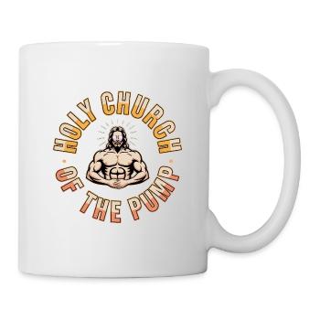 Sainte Église de la Pompe - Drôle de Jésus Gym Meme - Mug blanc - blanc - Droite