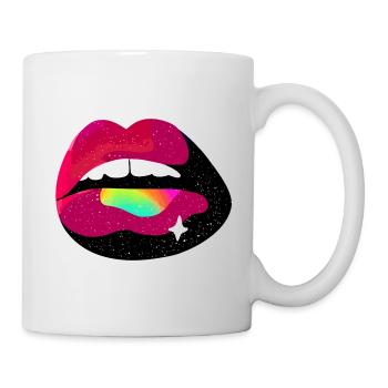 Kosmischer Regenbogen Lippenkuss - Tasse - Weiß - Rechts