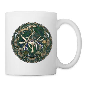 Vanilla orchid and foliage - Mug - white - Right