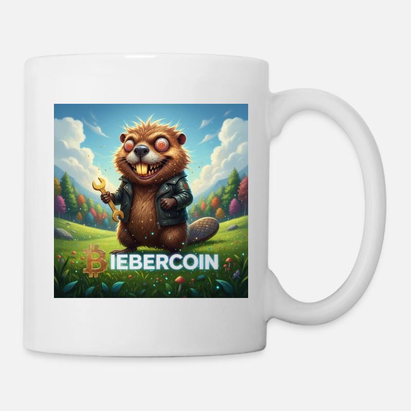Crypto Beaver avec clé à molette - Mug blanc - blanc