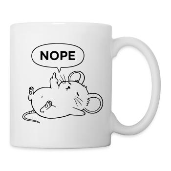 Nope Mouse | Déclaration de doigt d’honneur effronté - Mug blanc - blanc - Droite