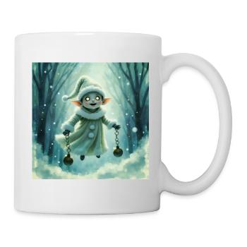 Winterelf mit Glocken - Tasse - Weiß - Rechts