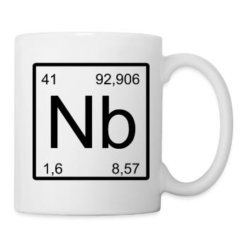Nb Symbol Art Niobium Element Design - Mug - white - Right
