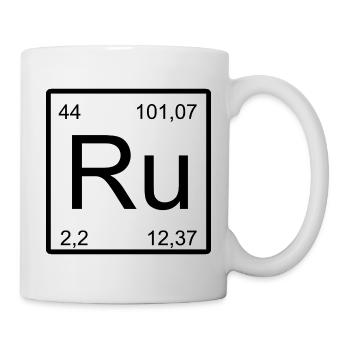 Élément de ruthénium minimaliste - Mug blanc - blanc - Droite