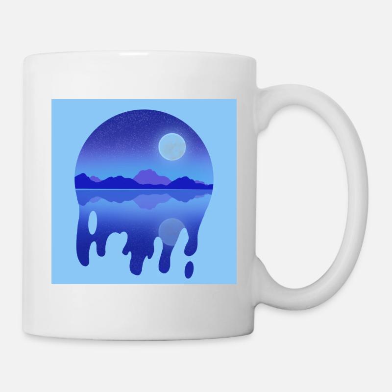 Night-time lake - Mug - white