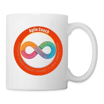 Coach Agile : Résultat vs Sortie - Mug blanc - blanc - Droite