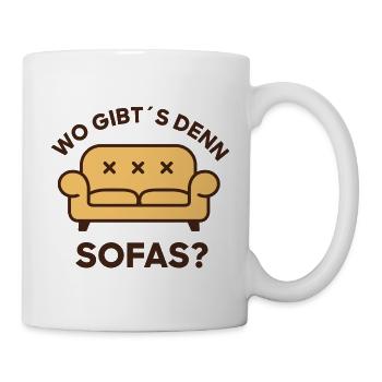 Where can you find sofas? Lounge Humor. Such a thing? - Mug - white - Right