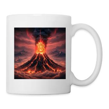 Bitcoin volcano eruption - Mug - white - Right