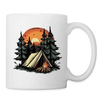 Camping Forest Tent - Mug - white - Right