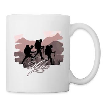 Feel the Vibe – Hike | Wanderer & Naturmotiv | Abe - Tasse - Weiß - Rechts