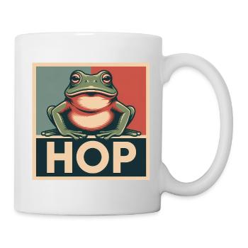Portland Resistance Frog - T-Shirt de protestation États-Unis - Mug blanc - blanc - Droite