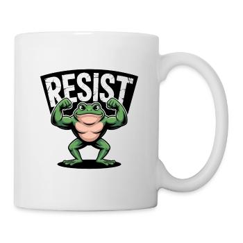 Portland Resistance Frog - T-Shirt de protestation États-Unis - Mug blanc - blanc - Droite