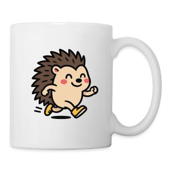 Hedgehog Sprinter Cute Mascot - Mug - white - Right