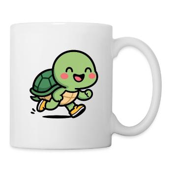 Sourire de coureur de tortue - Mug blanc - blanc - Droite