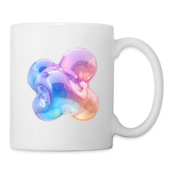 Glossy Pastel Abstract Bubble Design - Mug - white - Right