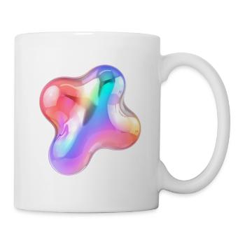 Rainbow Glossy Abstract Blob Design - Mug - white - Right
