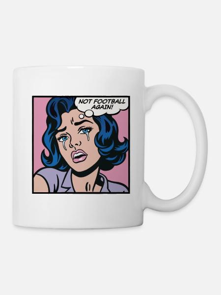 Nicht schon wieder Fußball, Pop-Art-Girl - Tasse - Weiß