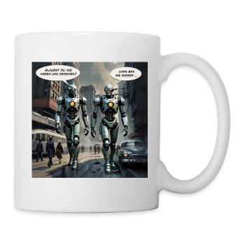 Robots – « Pensez-vous qu’ils nous ont vus ? » - Mug blanc - blanc - Droite