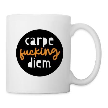 "carpe fucking diem" - Mug - white - Right