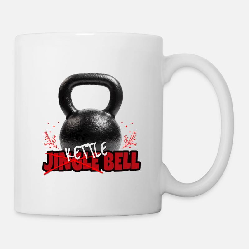 Jingle Bell - Kettlebell - Tasse - Weiß