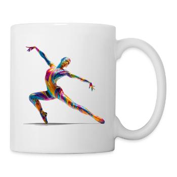 Explosion de couleurs danseuses en flux - Mug blanc - blanc - Droite