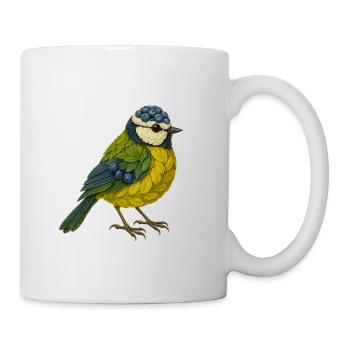 Blaumeise im Naturlook - Tasse - Weiß - Rechts