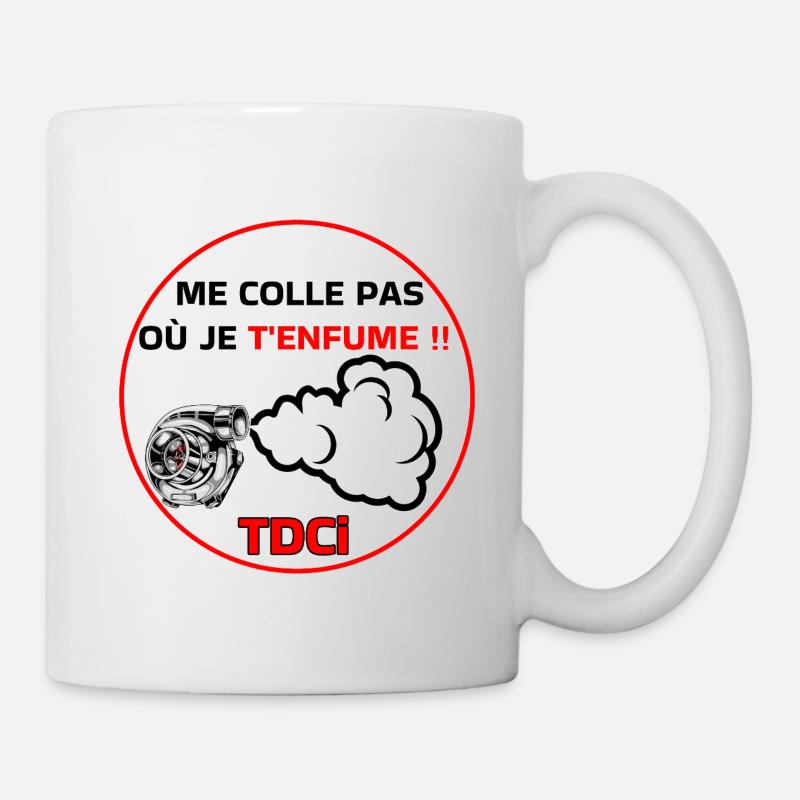 Me colle pas j'enfume  - Mug blanc - blanc
