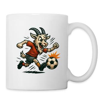 Geißbock Köln - Ziegenstürmer Liga Illustration - Tasse - Weiß - Rechts