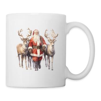 Der Weihnachtsmann und die eleganten Zügel - Tasse - Weiß - Rechts